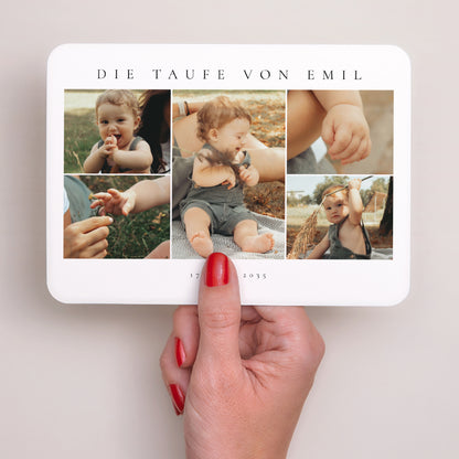 Taufeinladung Landschaft, abgerundete Ränder Licht der Gnade foto N° 2