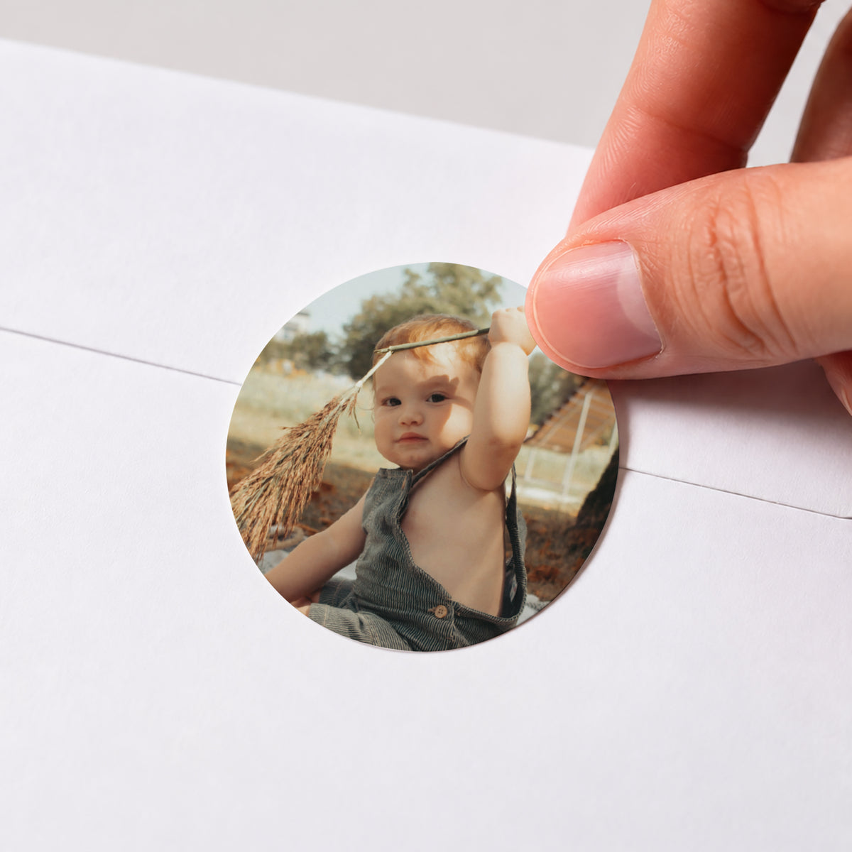 Sticker Taufe Rund Licht der Gnade foto
