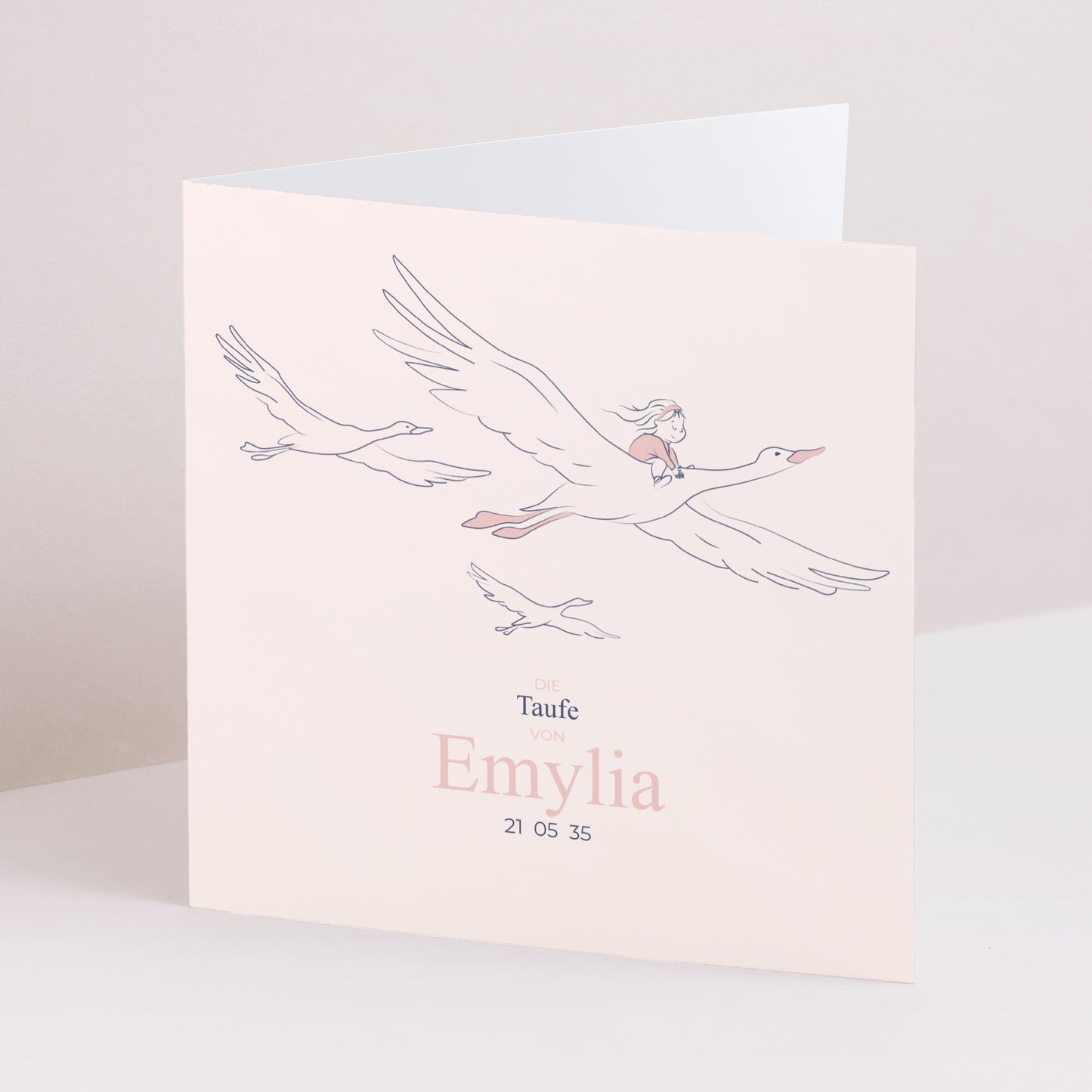 Taufeinladung Doppelflügelfenster ein sanfter Aufstieg foto N° 1