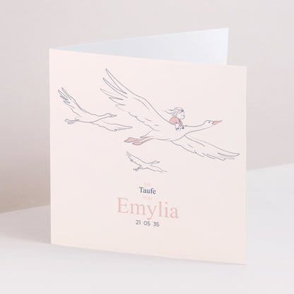 Taufeinladung Doppelflügelfenster ein sanfter Aufstieg foto N° 1