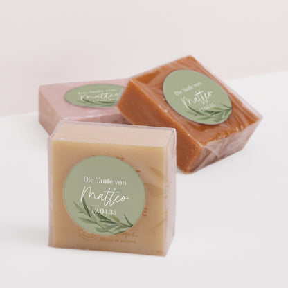 Sticker Taufe Rund Gesegnet unter dem Olivenbaum foto N° 2