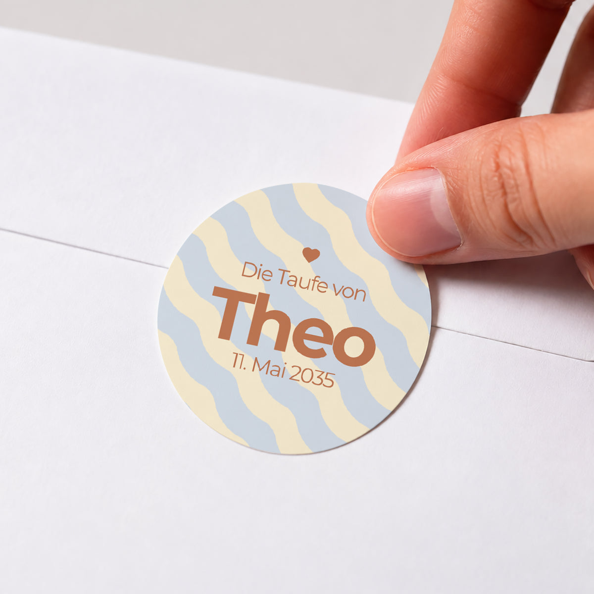 Sticker Taufe Rund Bunte Segnungen foto