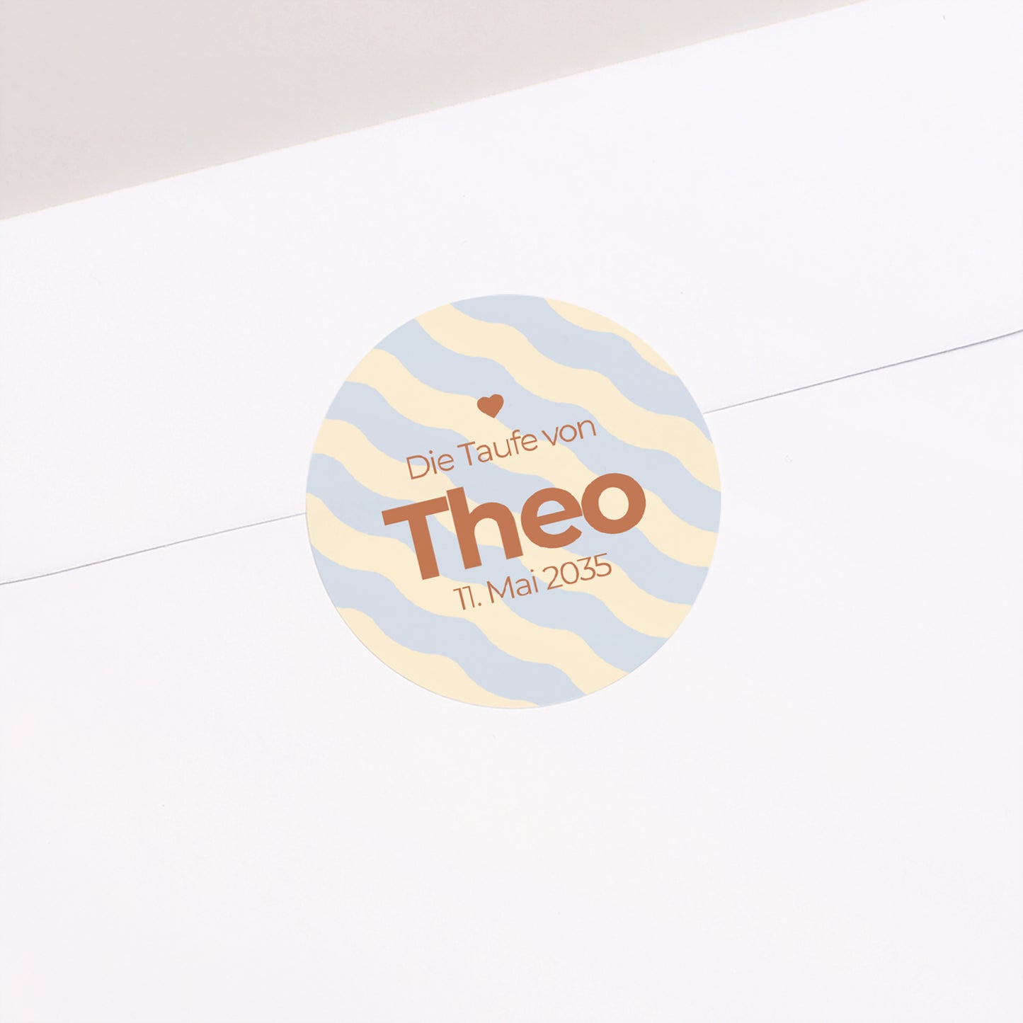 Sticker Taufe Rund Bunte Segnungen foto N° 1