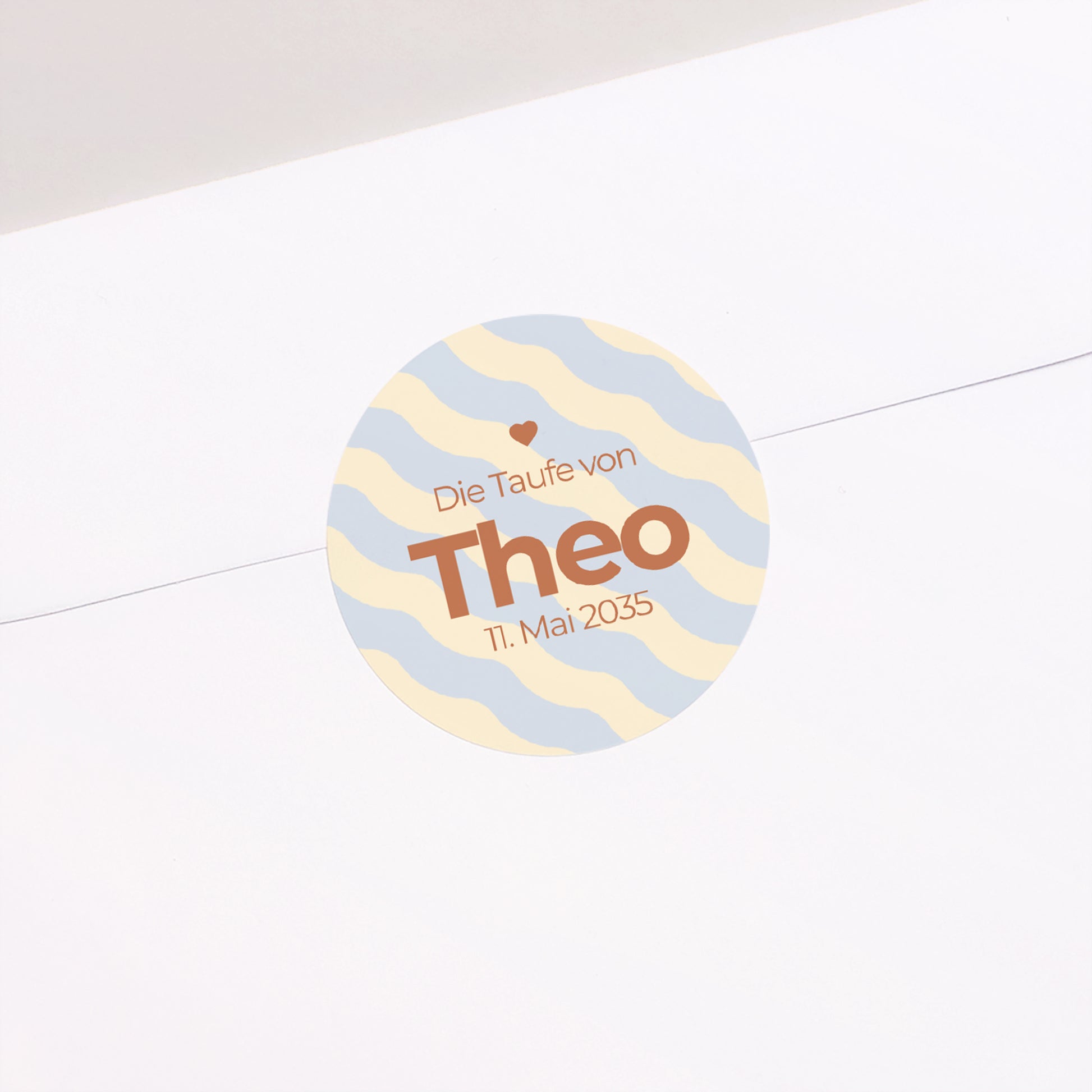 Sticker Taufe Rund Bunte Segnungen foto N° 1