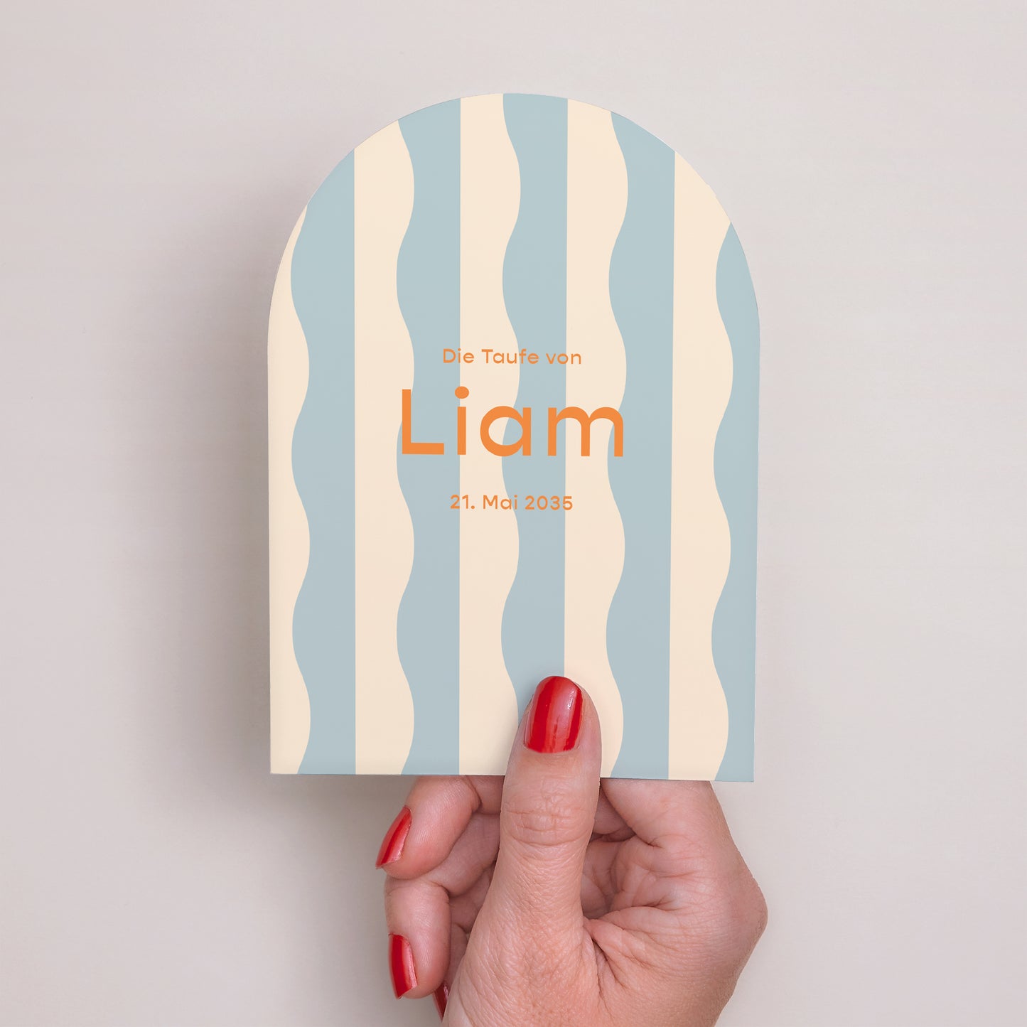 Taufeinladung Kleine Arche Blaue Wellen des Glaubens foto N° 2