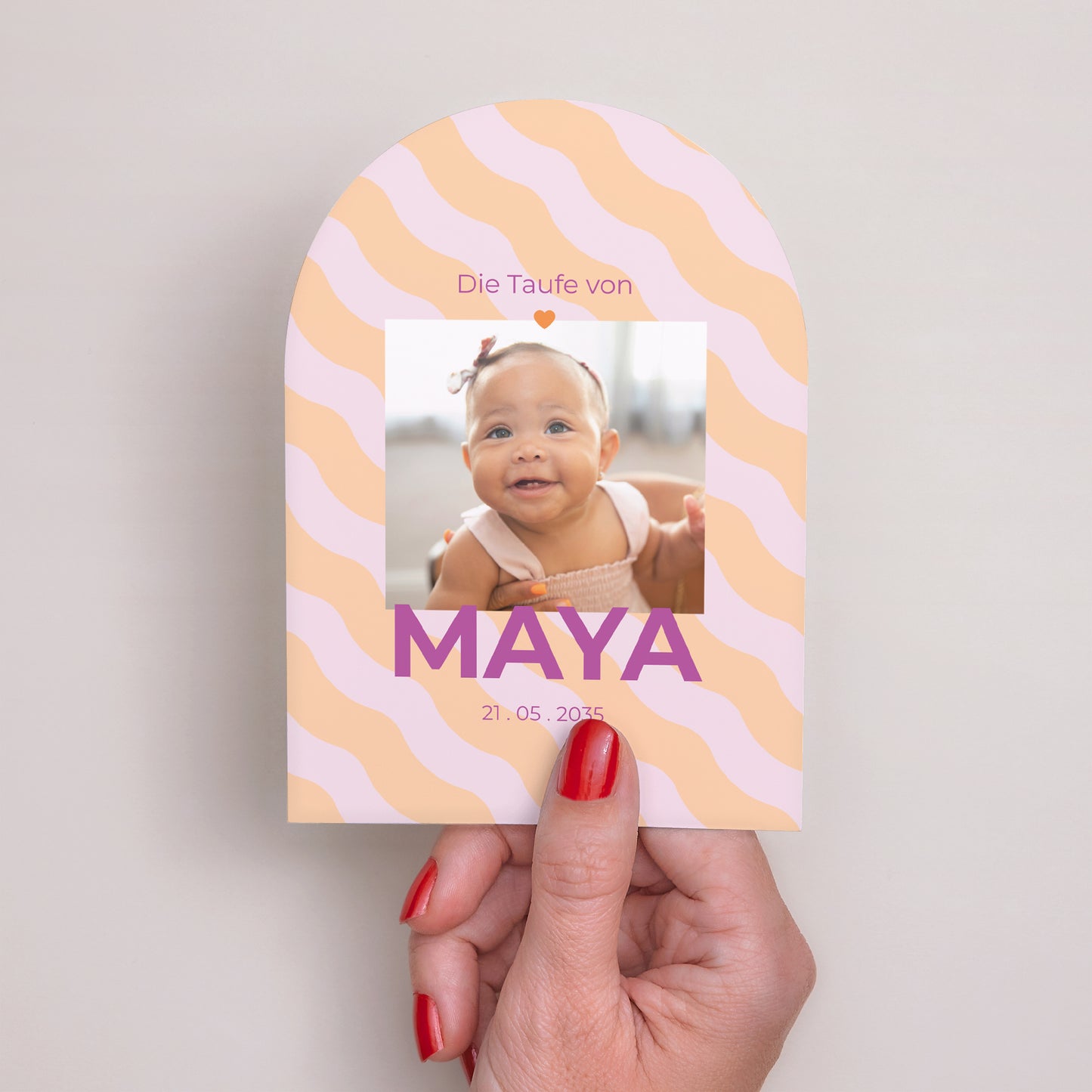 Taufeinladung Kleine Arche Graziöse Wellen foto N° 2