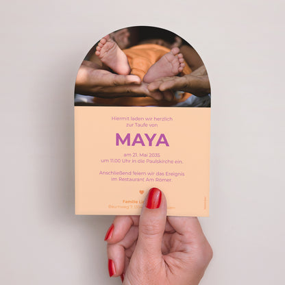 Taufeinladung Kleine Arche Graziöse Wellen foto N° 3