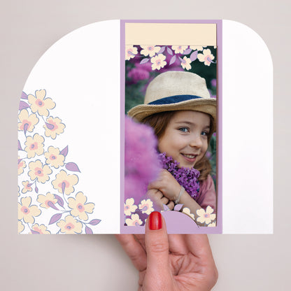 Taufeinladung Tasche, 2 Karten, runden Etikett Sanfte Blüte foto N° 2