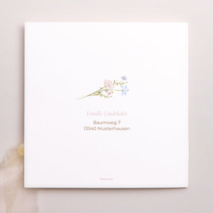 Taufeinladung Quadratische Hülle, 3 Karten, Etikett Frühlings-Taufe foto N° 4