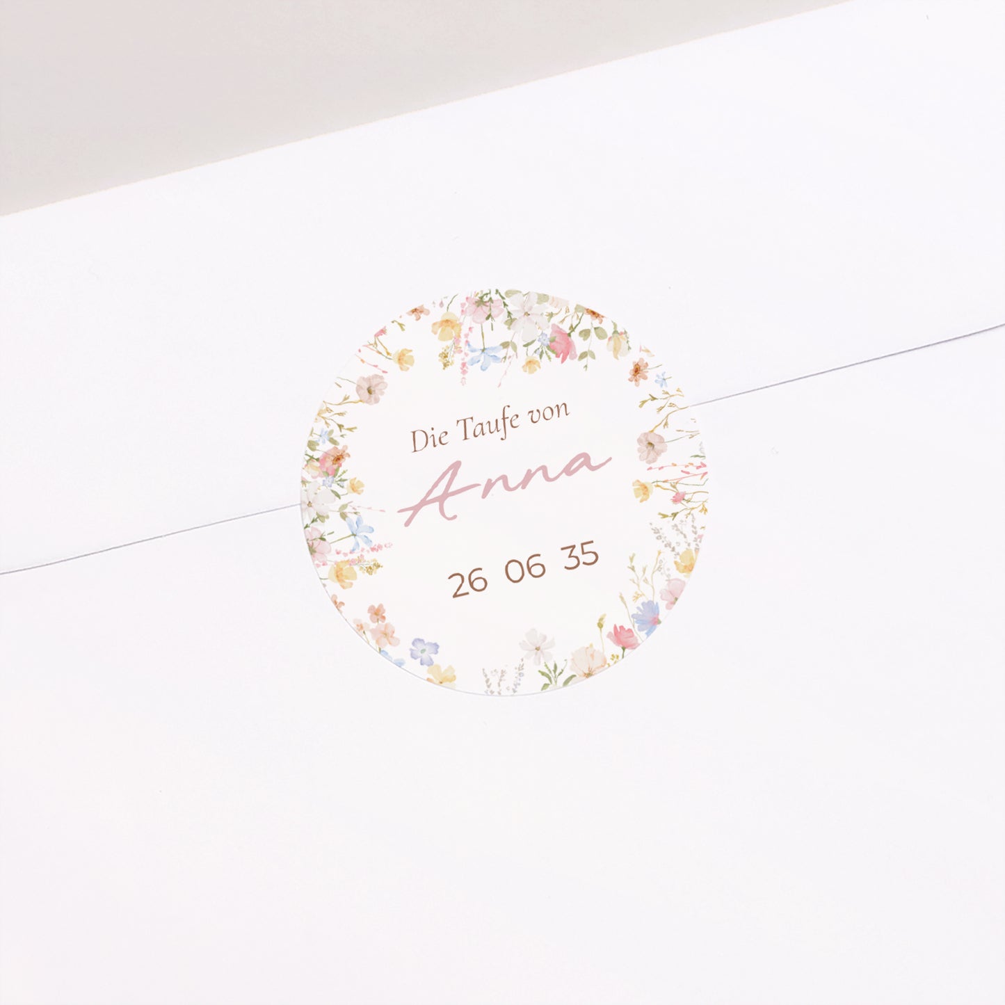 Sticker Taufe Rund Frühlings-Taufe foto N° 1