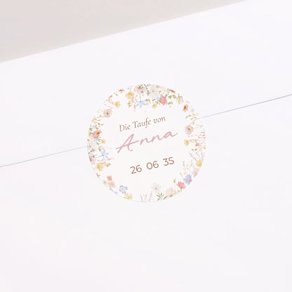 Sticker Taufe Rund Frühlings-Taufe foto N° 1