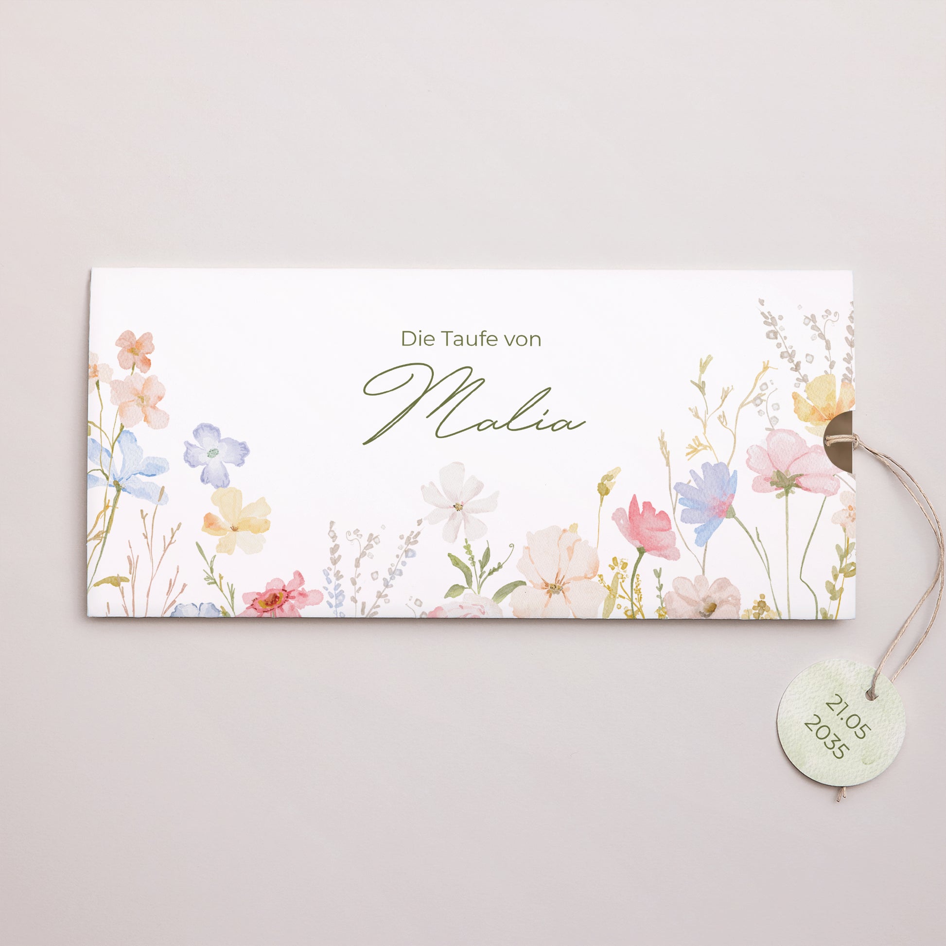 Taufeinladung Mappe 2 Karten, Etikett Bauernhof-Taufe foto N° 1