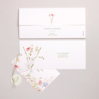 Taufeinladung Mappe 2 Karten, Etikett Bauernhof-Taufe foto N° 4