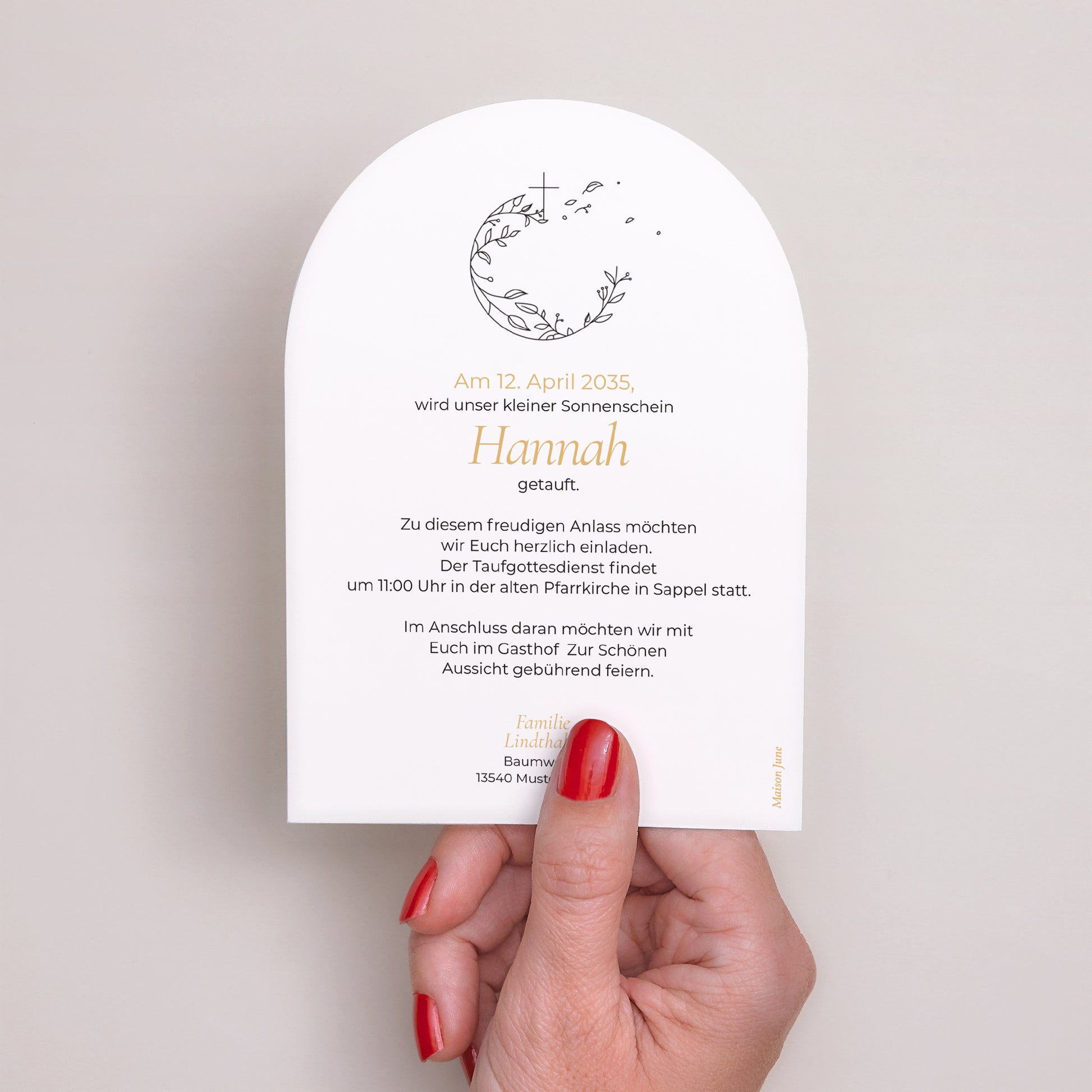 Taufeinladung Kleine Arche Seine Taufe foto N° 3