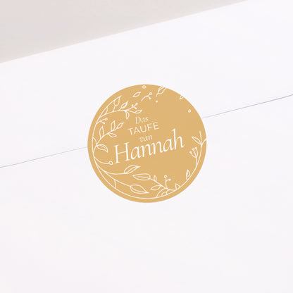 Sticker Taufe Rund Seine Taufe foto N° 1