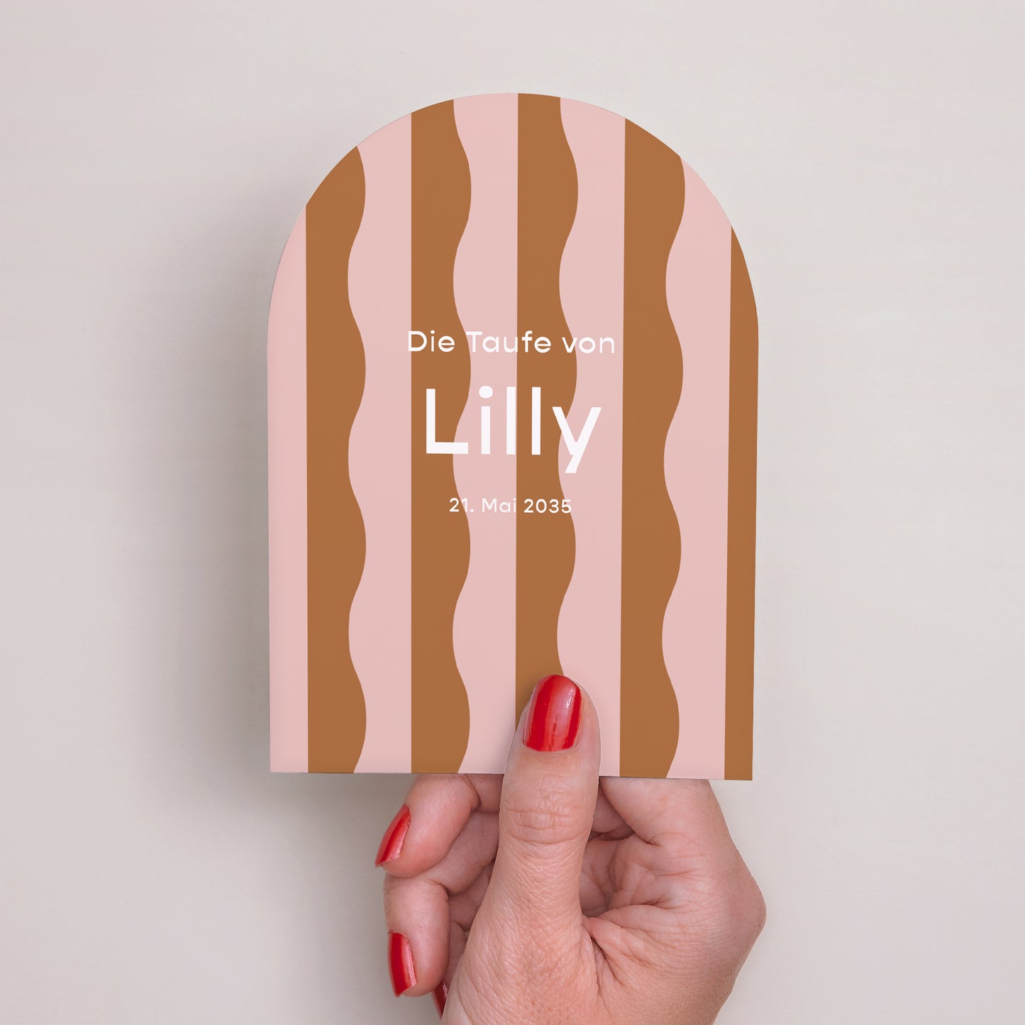 Taufeinladung Kleine Arche Pink Blessed Wave foto N° 2