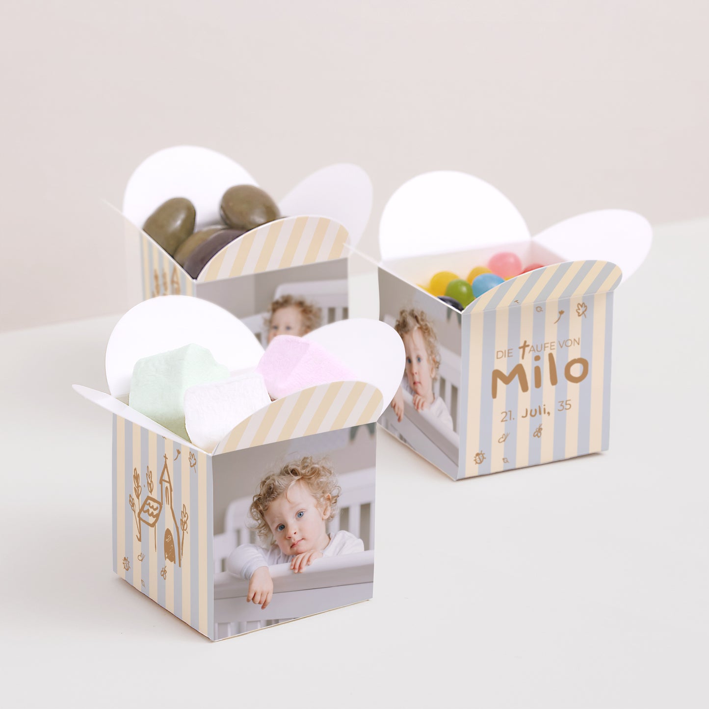 Geschenkbox Taufe Schmetterlingsöffnung Tag der Kostbarkeit foto N° 3