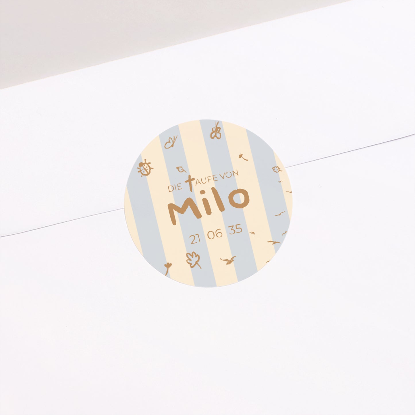 Sticker Taufe Rund Tag der Kostbarkeit foto N° 1