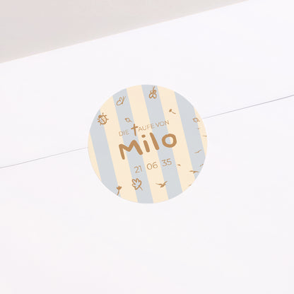 Sticker Taufe Rund Tag der Kostbarkeit foto N° 1