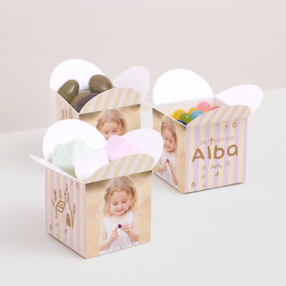 Geschenkbox Taufe Schmetterlingsöffnung Wertvoller Tag foto N° 3