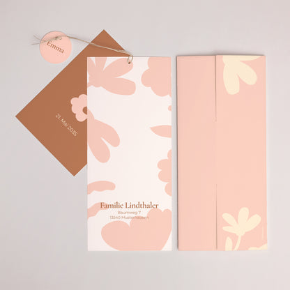 Taufeinladung Portrait-Hülle 2 Karten, Etikett Gesegnetes kleines Wesen foto N° 4