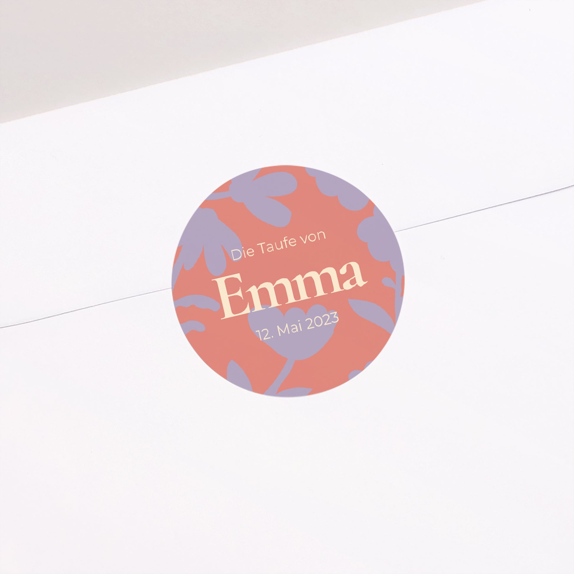 Sticker Taufe Rund Gesegnetes kleines Wesen foto N° 1