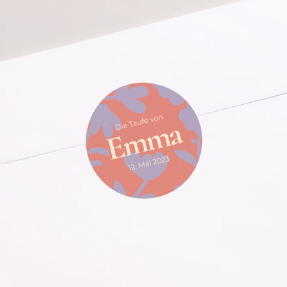 Sticker Taufe Rund Gesegnetes kleines Wesen foto N° 1