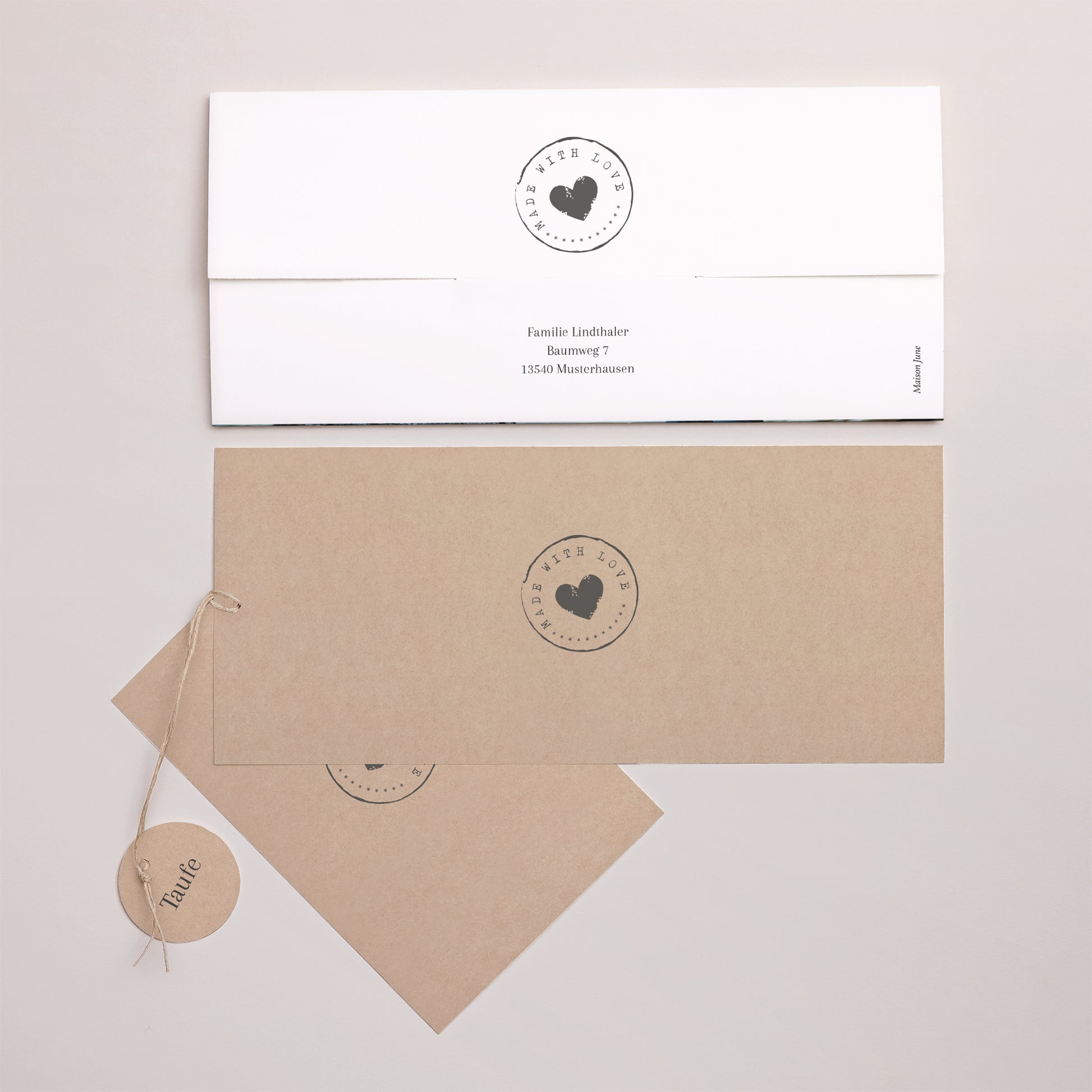 Taufeinladung Mappe 2 Karten, Etikett Heiliger Augenblick foto N° 4