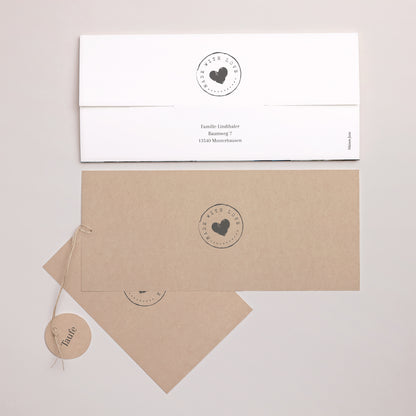 Taufeinladung Mappe 2 Karten, Etikett Heiliger Augenblick foto N° 4