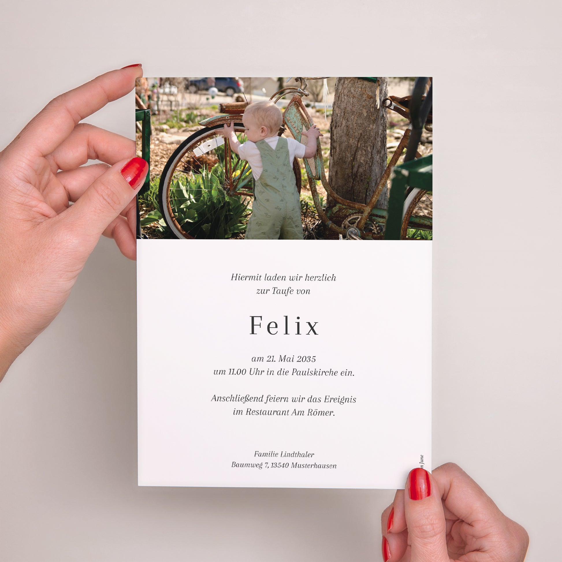 Taufeinladung Porträt Heiliger Schnappschuss foto N° 3