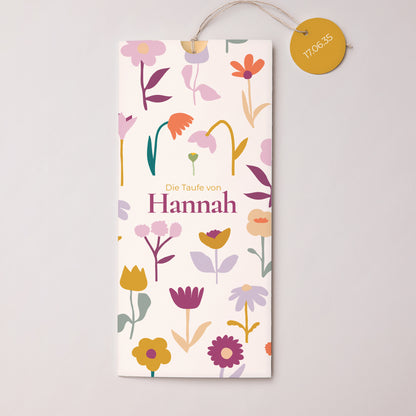 Taufeinladung Portrait-Hülle 2 Karten, Etikett Knospen der Freude foto N° 1