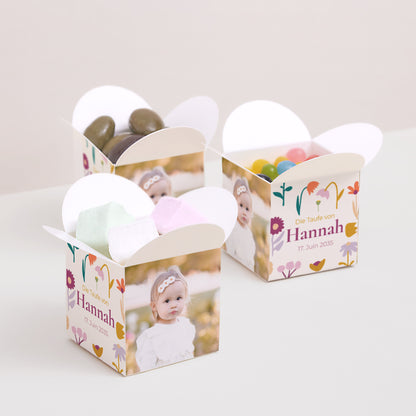 Geschenkbox Taufe Schmetterlingsöffnung Knospen der Freude foto N° 3