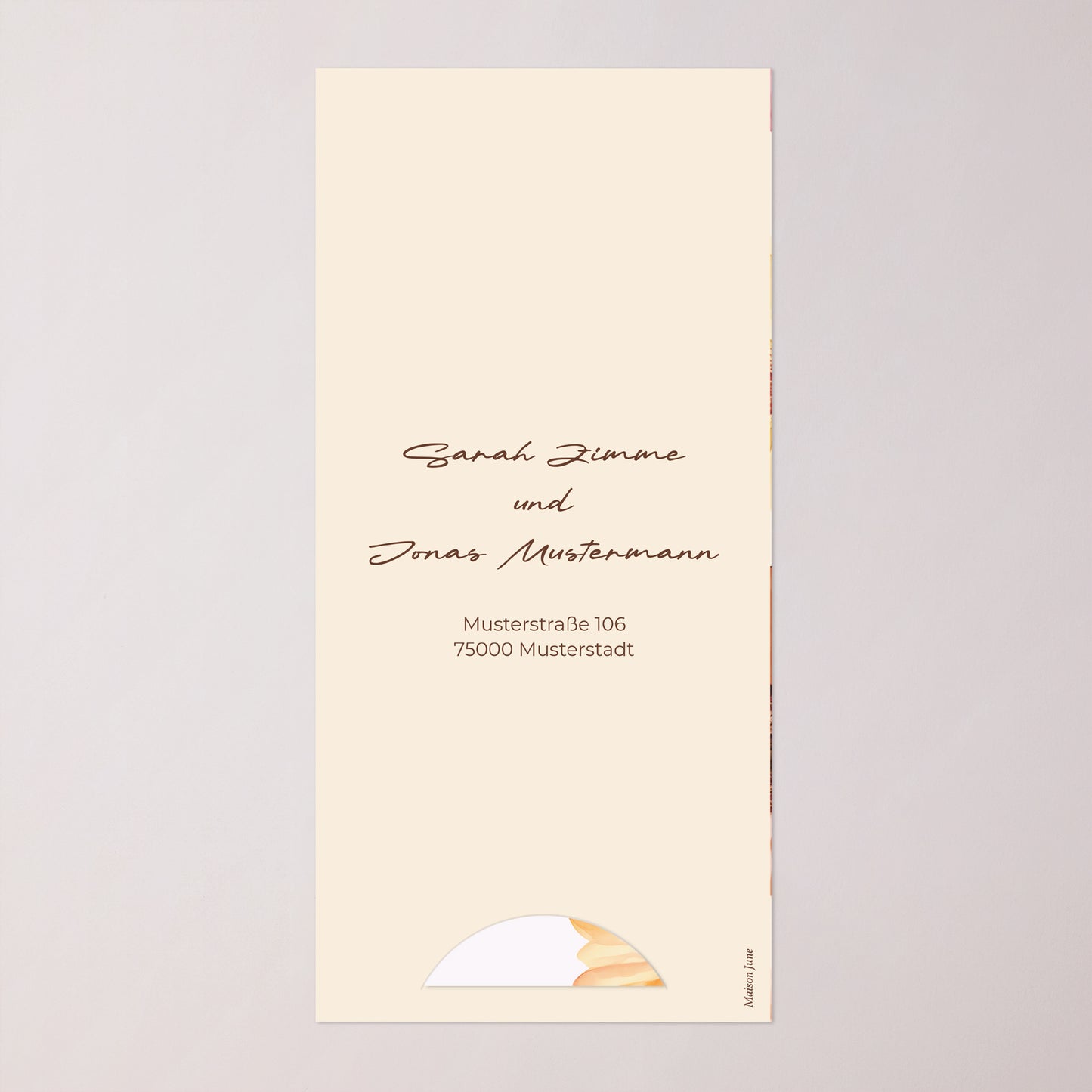 Hochzeitseinladung Tasche, 2 Karten, runden Etikett Blütenflocken foto N° 4