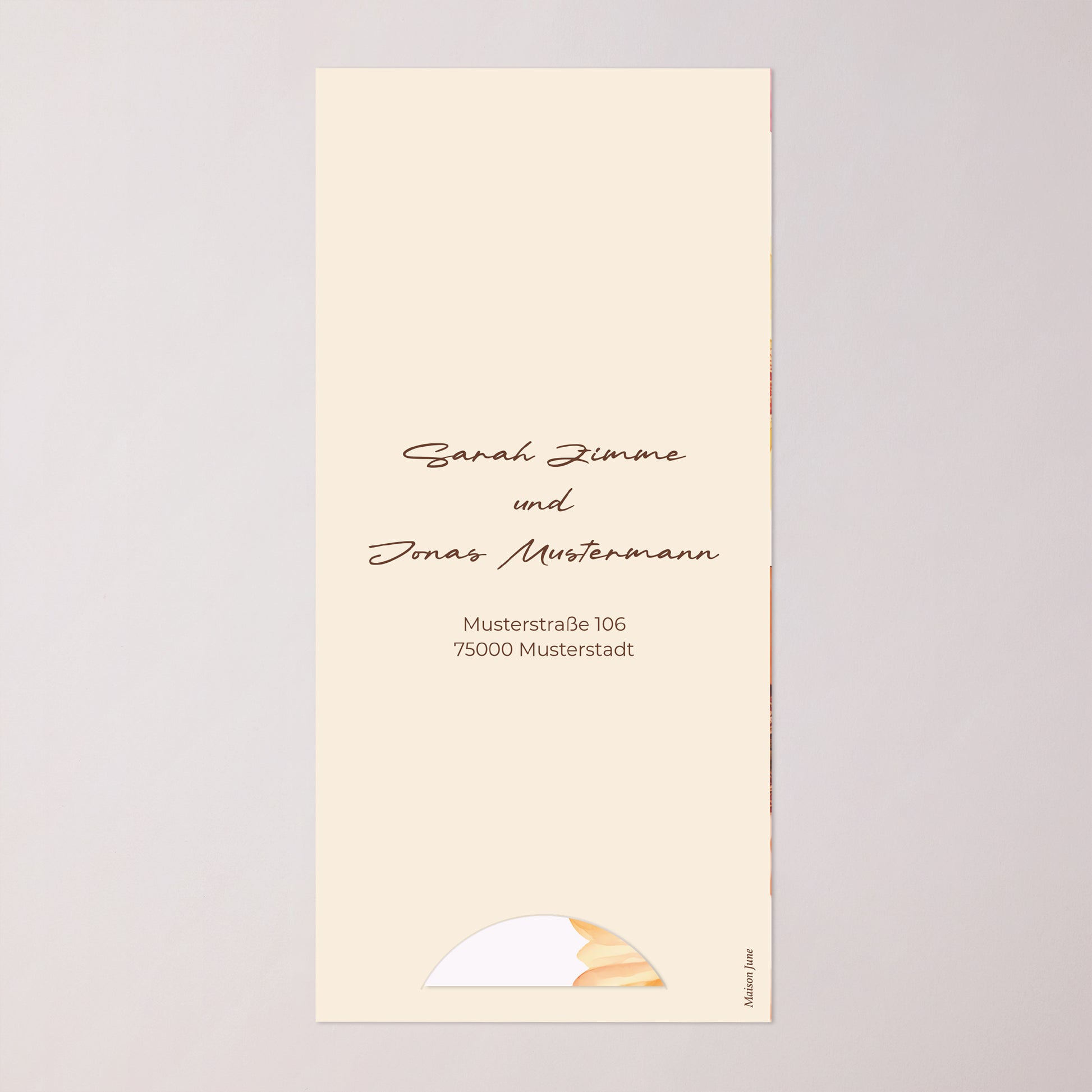 Hochzeitseinladung Tasche, 2 Karten, runden Etikett Blütenflocken foto N° 4