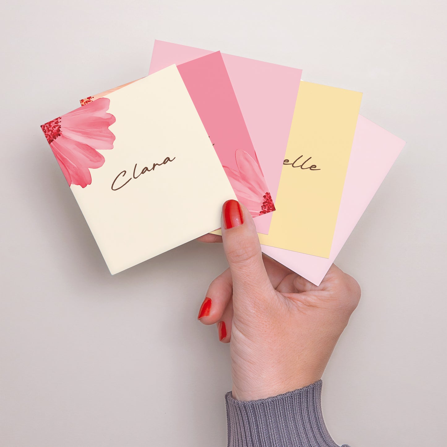 Tischkarten Hochzeit Pack von 12 Blütenflocken foto N° 3