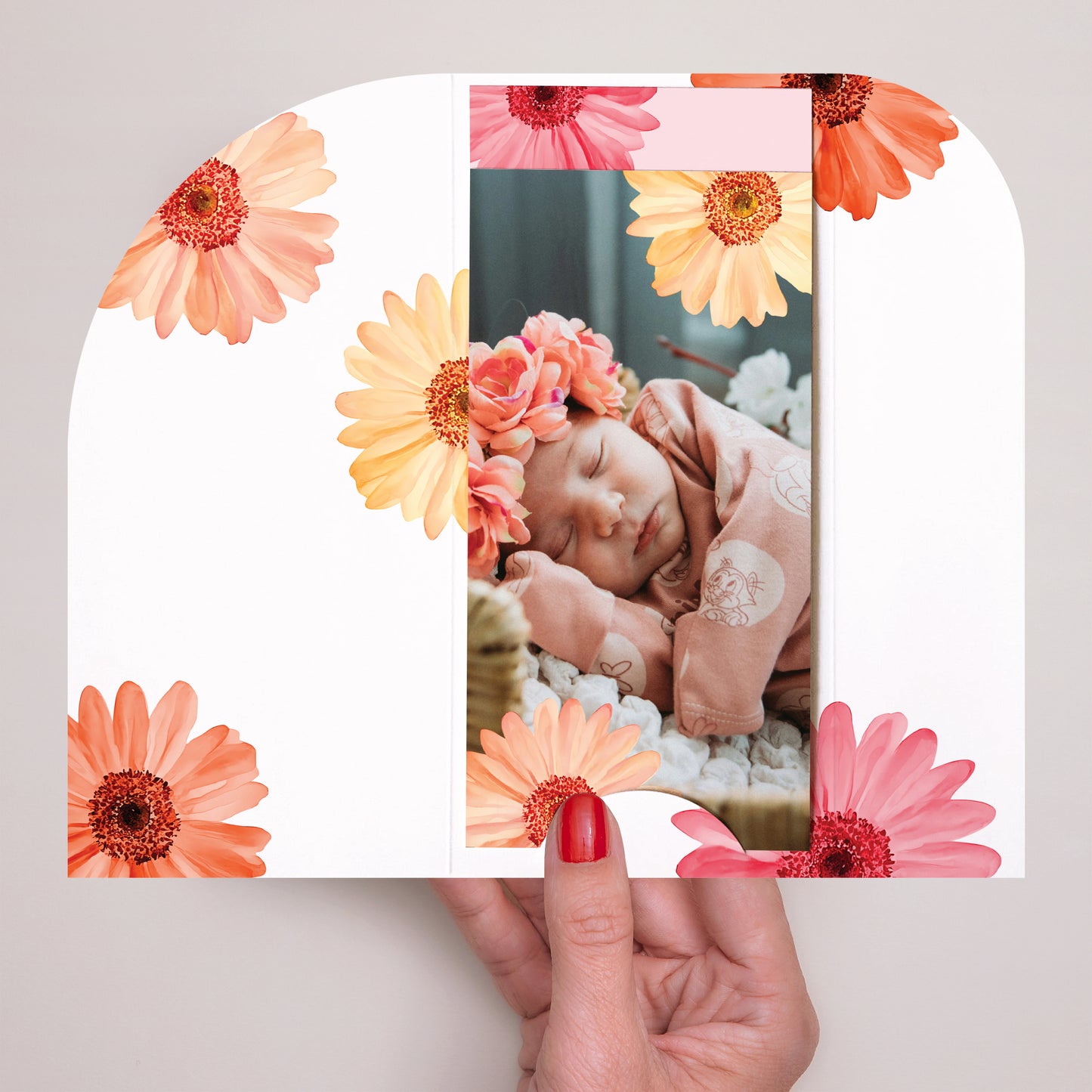 Geburtskarten Tasche, 2 Karten, runden Etikett Ein Herz in Blumen foto N° 2
