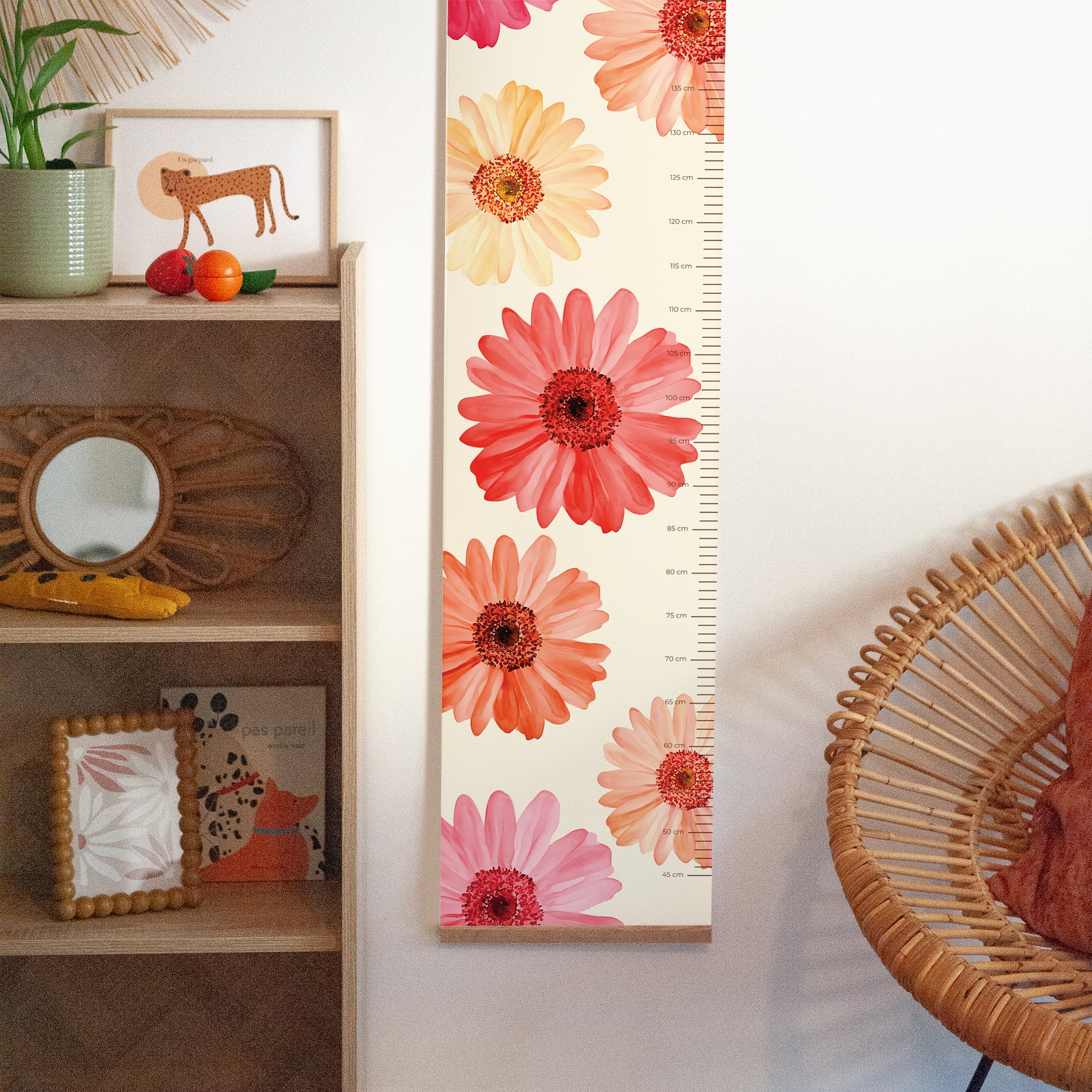 Kindermesslatte Geburt Papier Ein Herz in Blumen foto N° 4