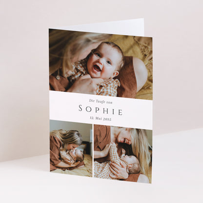 Taufeinladung Doppelflügelporträt Unter dem Blick Gottes foto N° 1