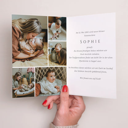 Taufeinladung Doppelflügelporträt Unter dem Blick Gottes foto N° 2