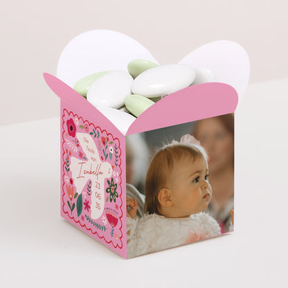 Geschenkbox Taufe Schmetterlingsöffnung Sanfte Versprechen foto N° 1