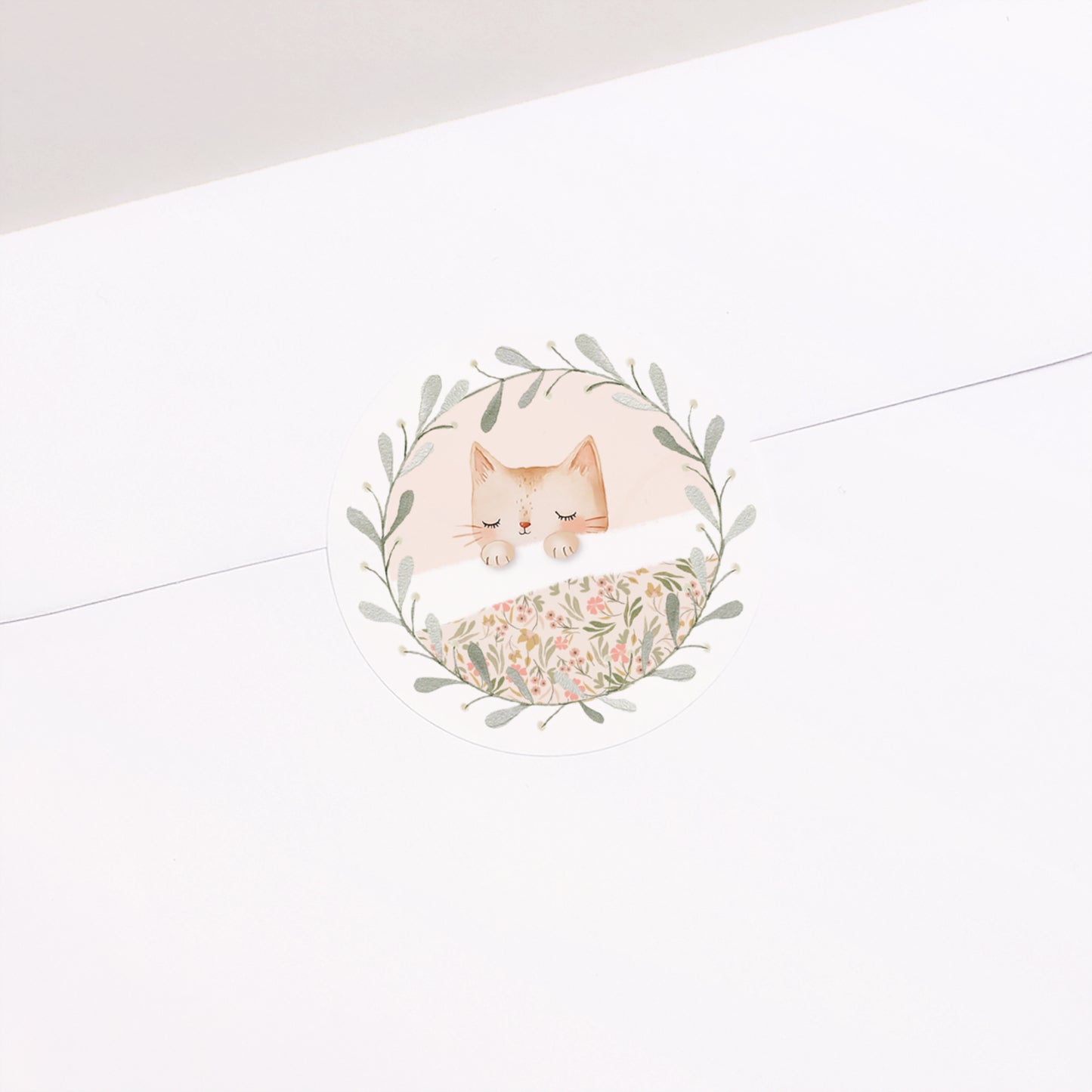 Sticker Geburt Rund Süße Schnute foto N° 1
