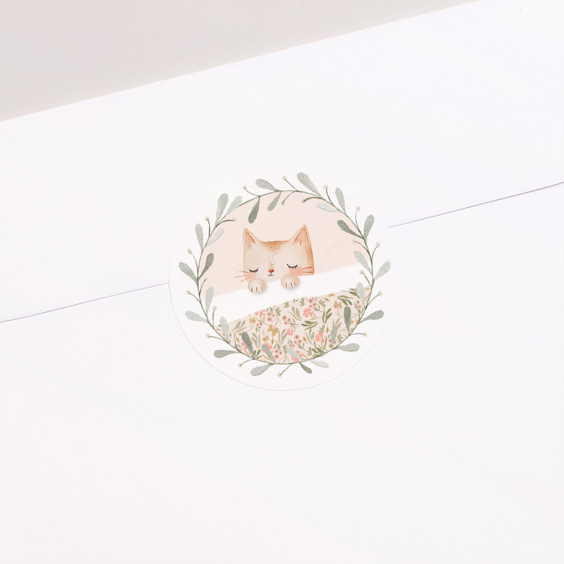 Sticker Geburt Rund Süße Schnute foto N° 1