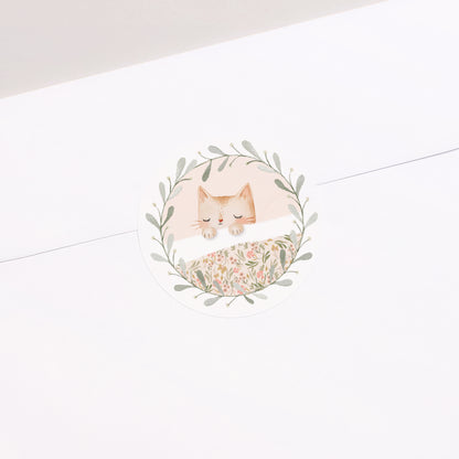 Sticker Geburt Rund Süße Schnute foto N° 1