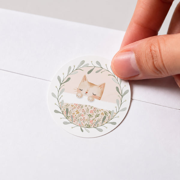 Sticker Geburt Rund Süße Schnute foto