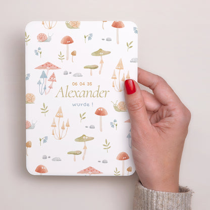 Geburtskarten Porträt, abgerundete Kanten Die kleine Welt des Waldes foto N° 2