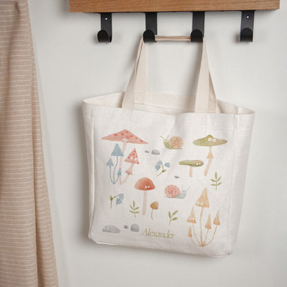 Tote bag Geburt Tragehenkel Die kleine Welt des Waldes foto N° 1