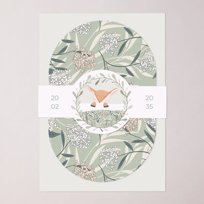 Geburtskarten Banner, 2 Karten Sanfte Lichtung foto N° 1