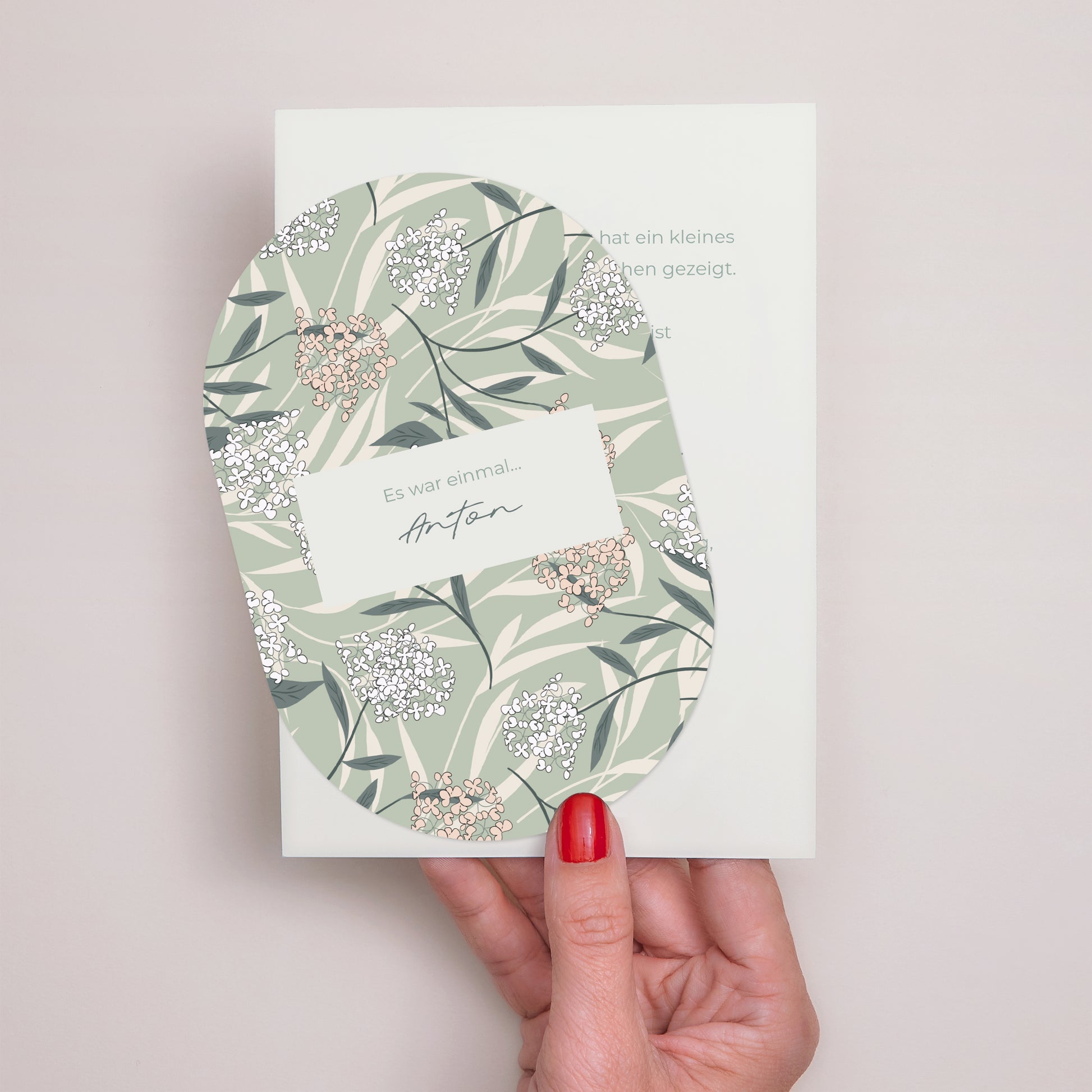 Geburtskarten Banner, 2 Karten Sanfte Lichtung foto N° 2