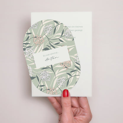 Geburtskarten Banner, 2 Karten Sanfte Lichtung foto N° 2