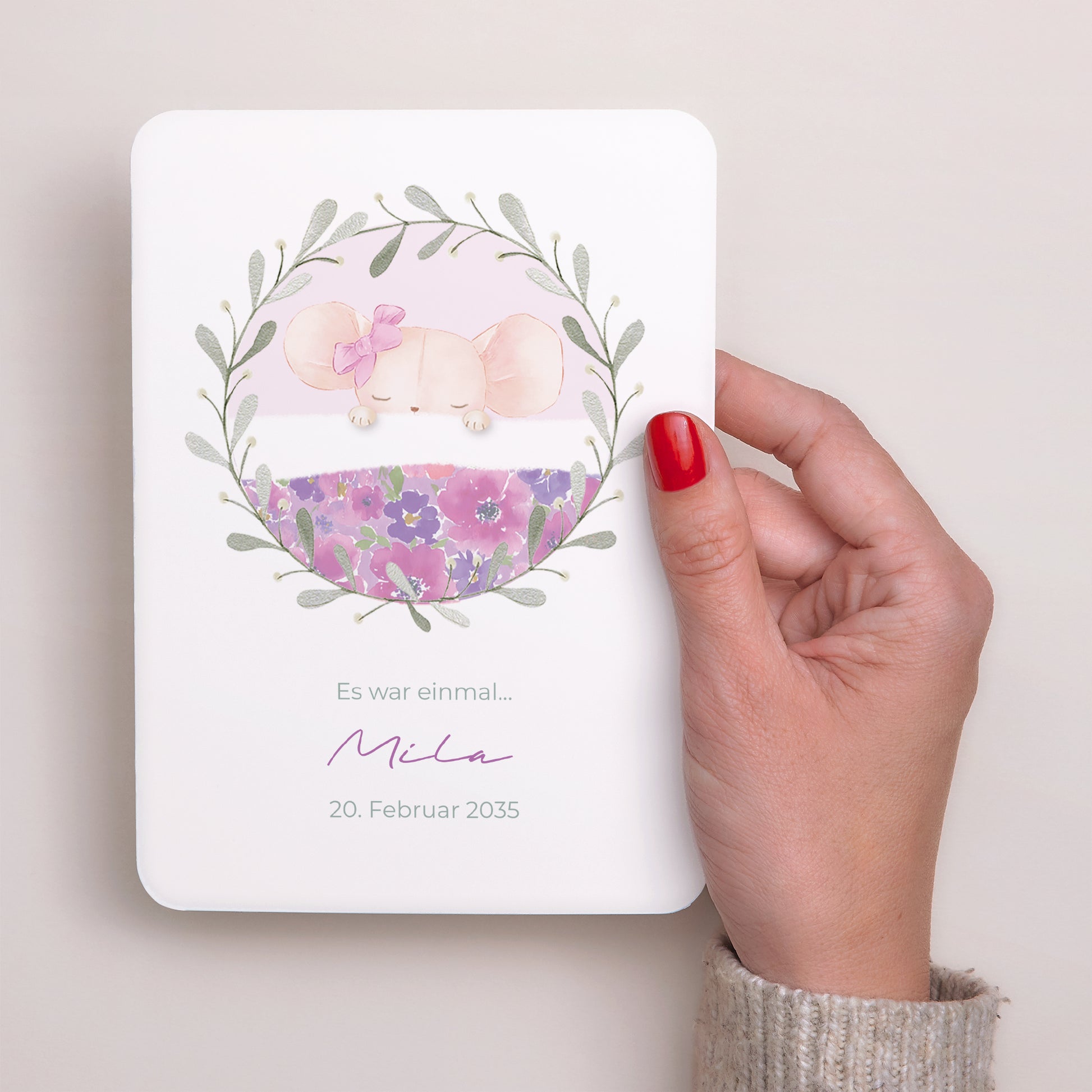 Geburtskarten Porträt, abgerundete Kanten Maikäfer foto N° 2